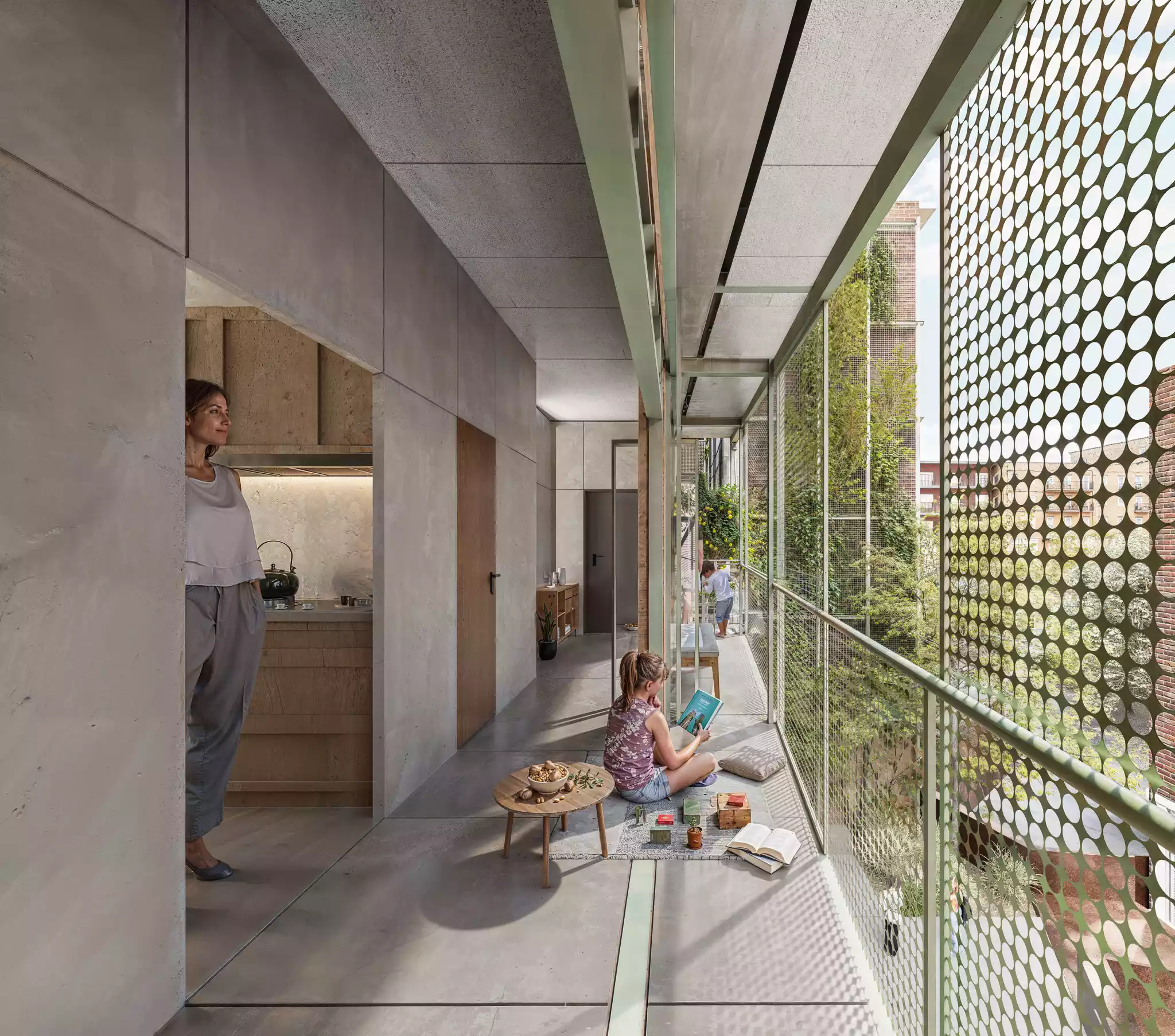 Cephe'den Avluya Bakış (Patio Antiga Horta Cerdanyola)