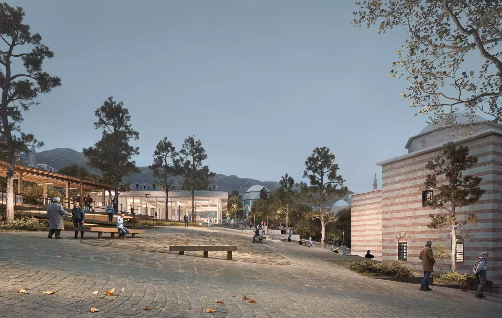 Yeşil Kütüphane ve Medrese Meydanı