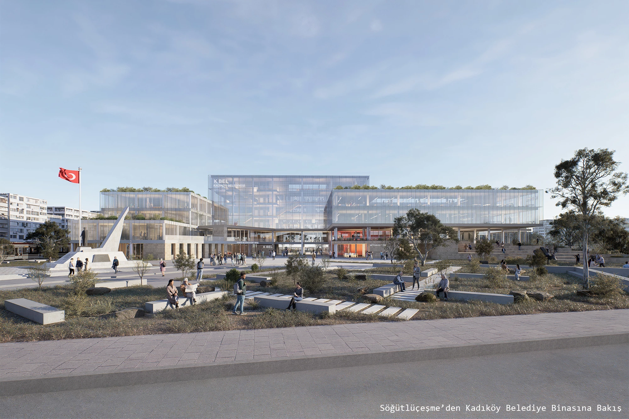 Terminal Kadıköy'den Belediye Kompleksine Bakış