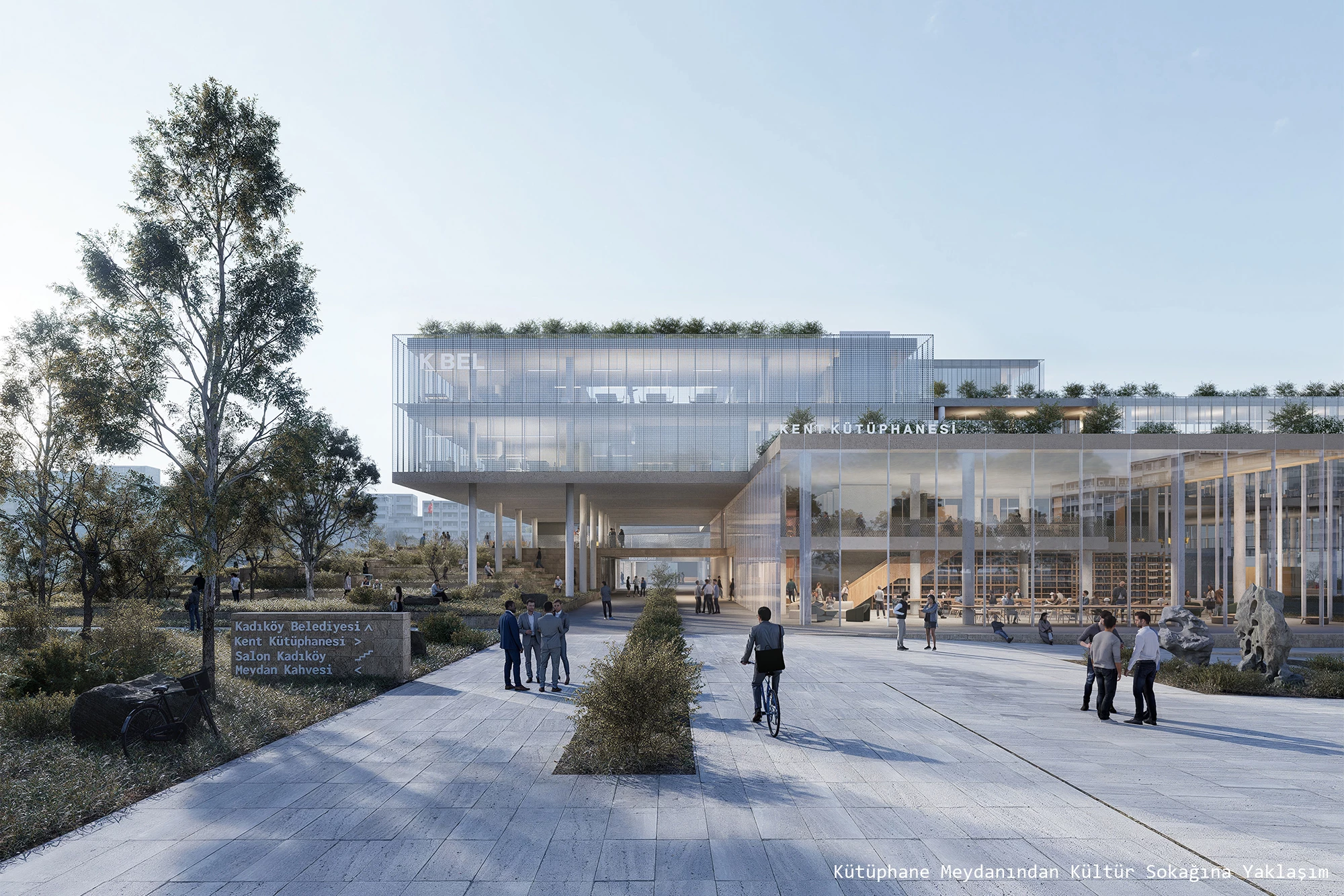 Kütüphane Meydanından Yaklaşım